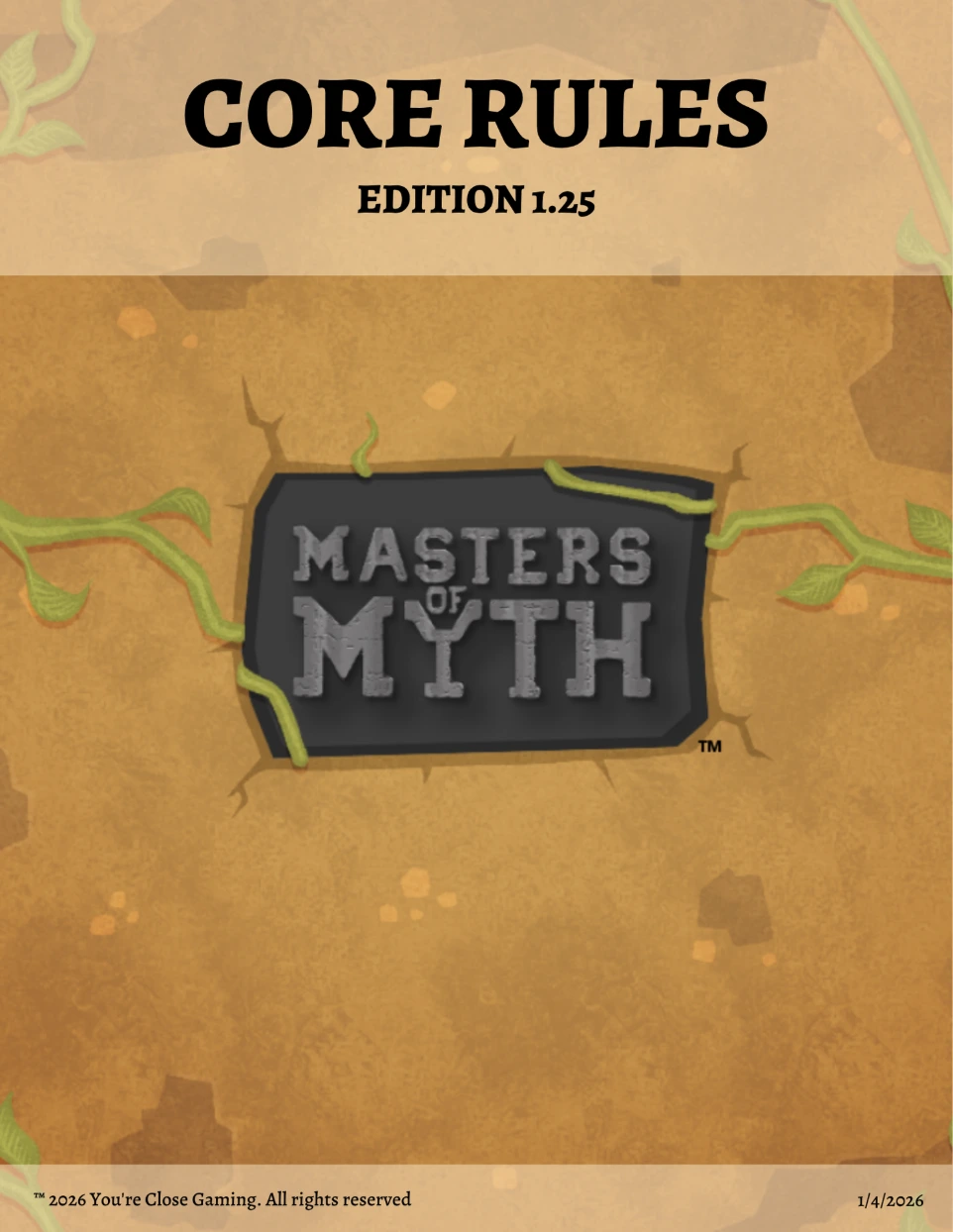 Masters of Myth Rules
